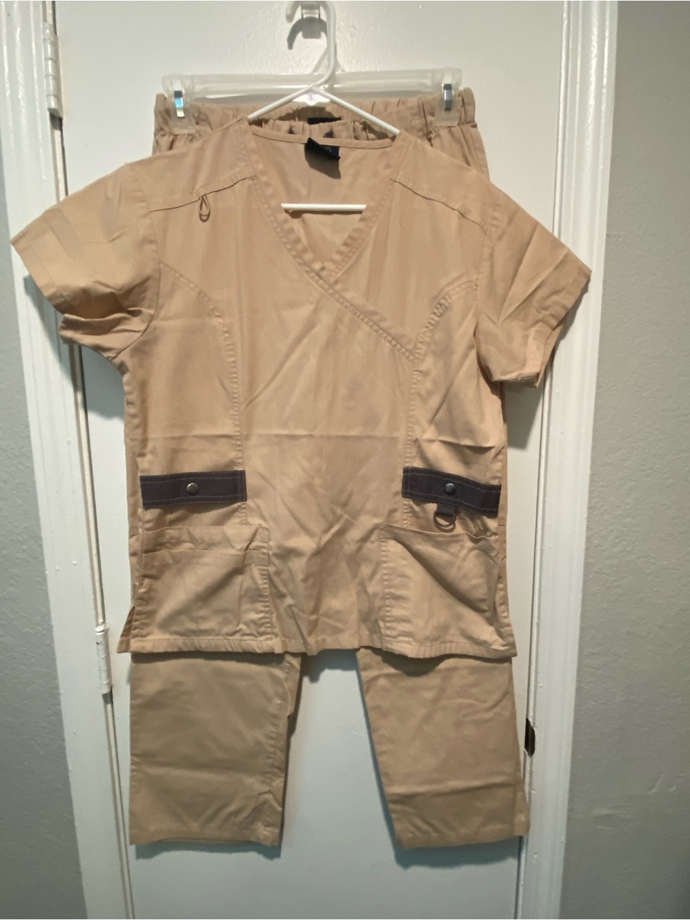 Women's Tan Scrub Top and Capris - Practical Medical Workwear